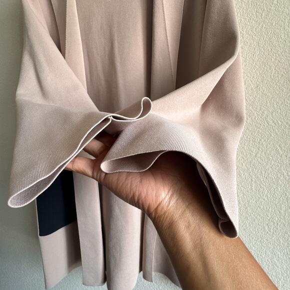 COS Long Structured Knit Jacket Beige Open Front Coatigan - Picture 6 of 12